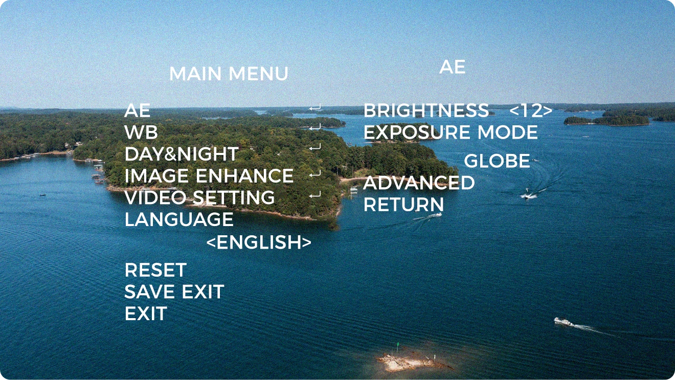 OSD菜单，参数调节一目了然